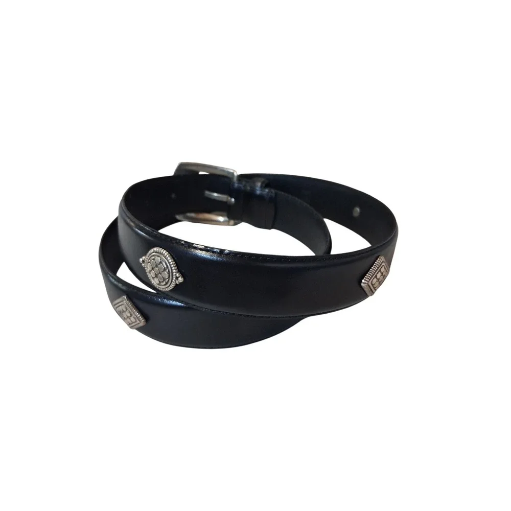 Fossil Mens size Large Leather Business Casual Office Career Everyday Black Belt